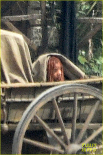 Close-up of Halle Bailey as Ariel in the wagon
