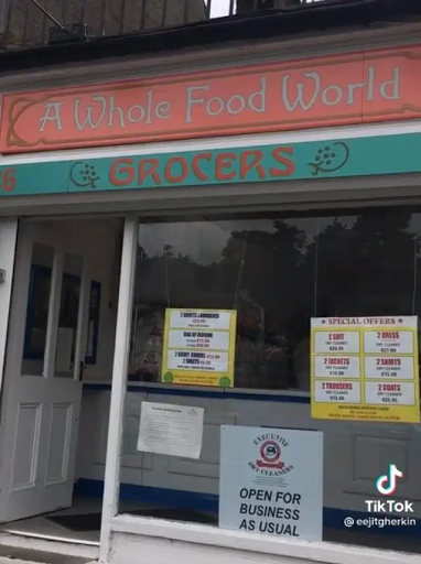 Disenchanted set storefront for A Whole Food World