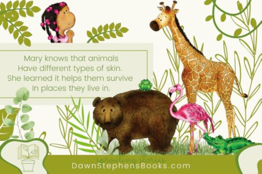 Mary had a Little Lamb lyrics that teach about why animals have different types of skin