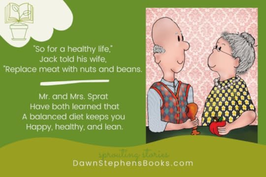 new nursery rhyme lyrics where Jack Sprat and his wife learn about food groups and good nutrition