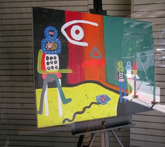 Painting in Window, Hudson Street, New York City