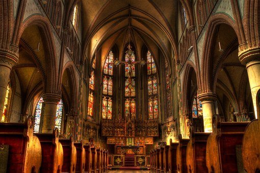Church, Altar, Pews, Sacral Architecture, convert