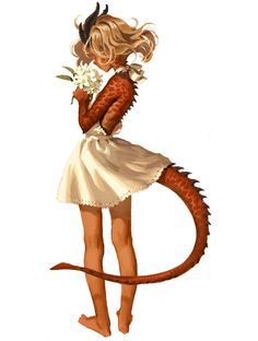 Dragon Girl & Rhododendron by Sophie Story