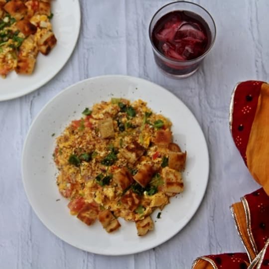 Srambled Eggs with Bread Cubes
