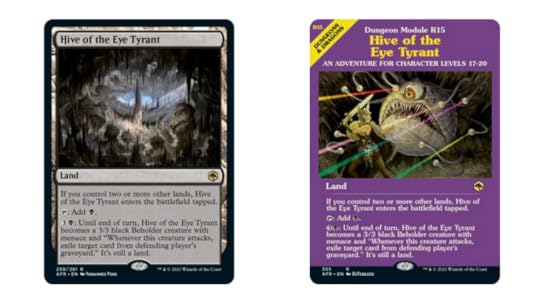 Same card - one is a traditional land, and looks like a classic adventure resource