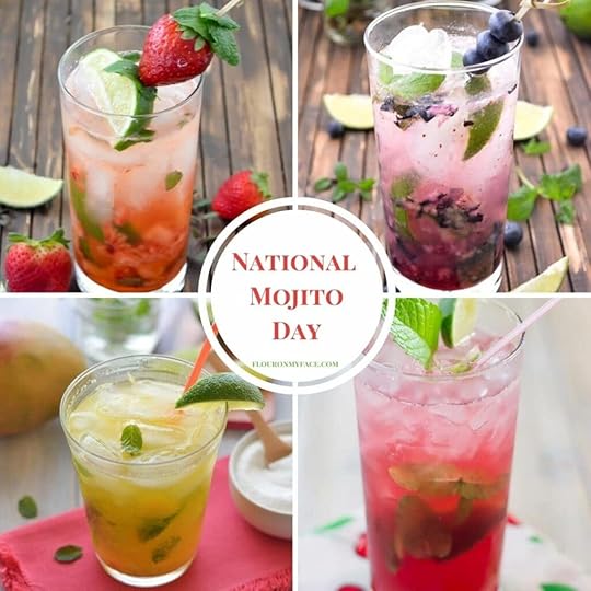 Collage image of four Mojito recipes to make for National Mojito Day