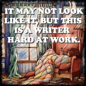 Writer Hard at Work