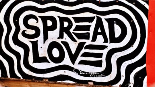 wall art spread love with a clean work area