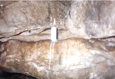 candle in West Kennet Long Barrow