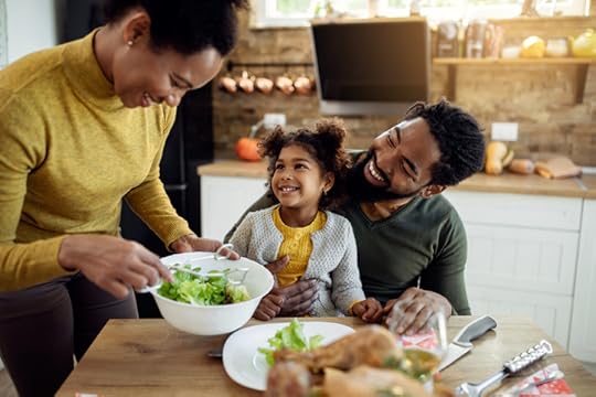 primal diet parents and kids at the table enjoying food
