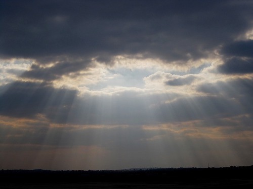 sun through clouds