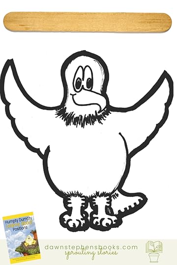 Eagle to cut and glue on popsicles stick for activities for positional words