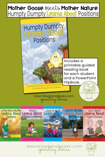 Humpty Dumpty book that will teach what is positional words and other mother goose books