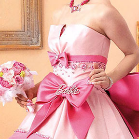 Barbie ball gown for Japanese wedding