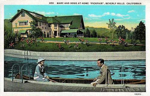 Mary Pickford and Douglas Fairbanks at home