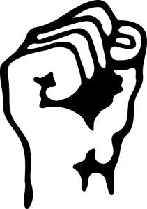 Angry fist war on plastic
