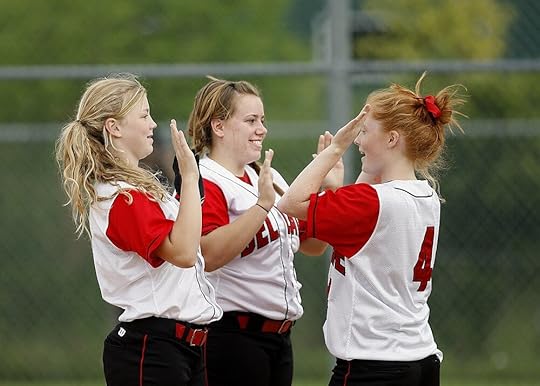 girls+playing+baseball