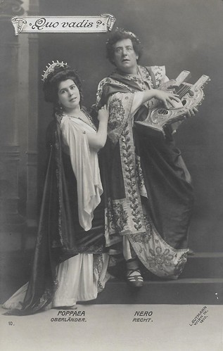 Mr. Recht (Nero) and Helene Oberländer (Poppaea) in Quo Vadis?