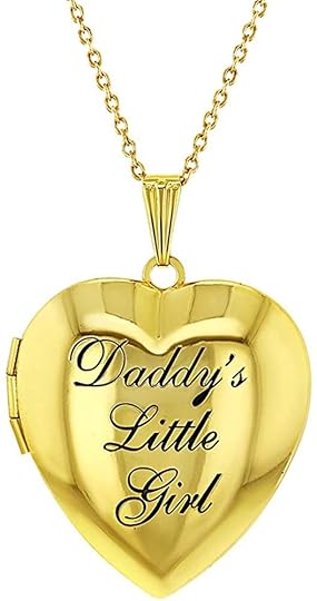 Amazon.com: In Season Jewelry Children's Heart Photo Locket Pendant Necklace Daddy's Little Girl 19