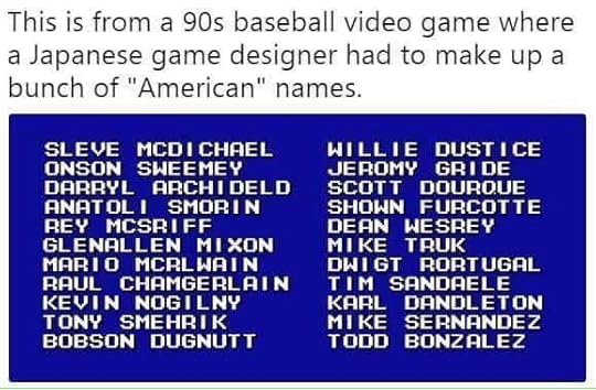 'American' names from Japanese baseball game -- Twitter