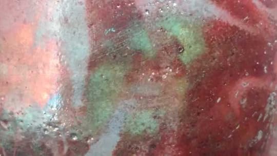 raku pottery vase texture and finish