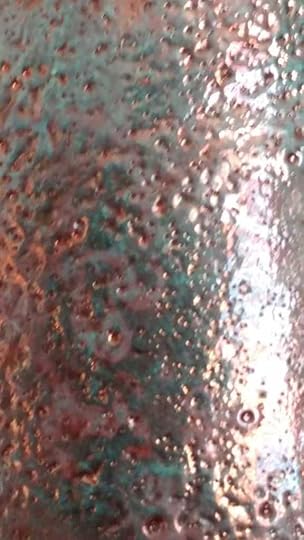 raku pottery vase texture and finish