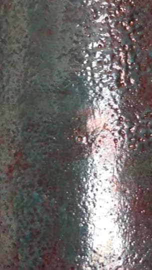 raku pottery vase texture and finish