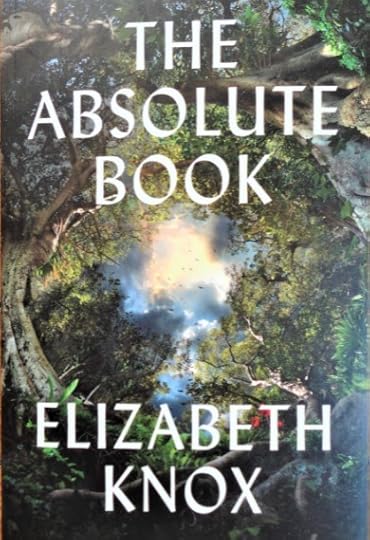 Bookcover with view of sky through trees