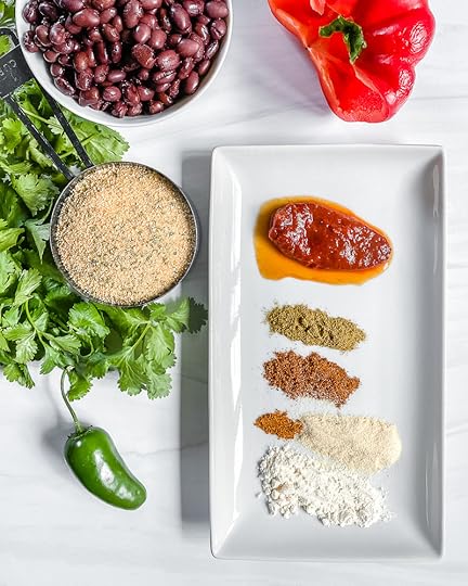ingredients for Southwest Black Bean Burger