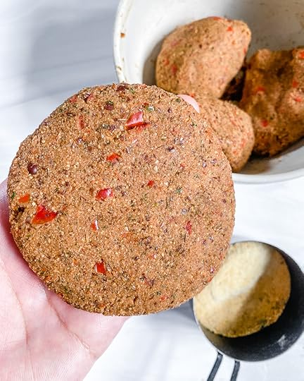 formation of Southwest Black Bean Burger into a patty