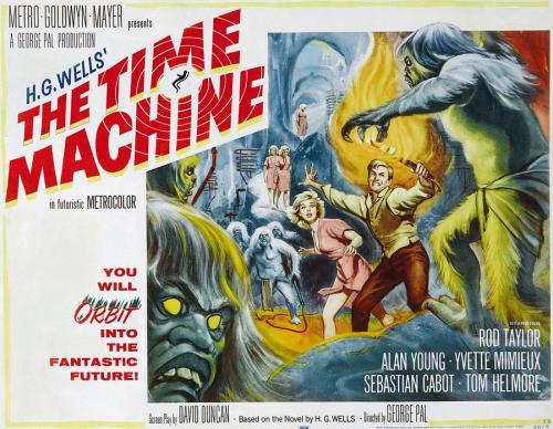 image of the original film poster of the 1960 movie, The Time Machine