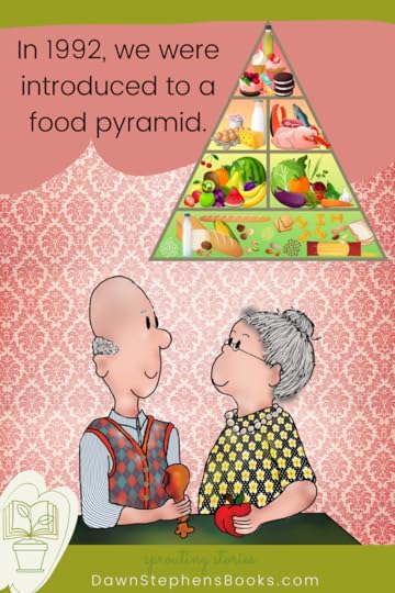 the food pyramid was introduced in 1992. It was used in the first edition of Jack Sprat book