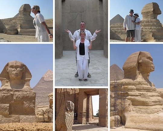 The Backpacking Housewife Janice Horton at The Sphinx Temple Cairo Giza Egypt
