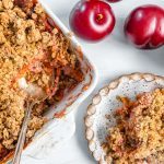 Plum crisp a la mode