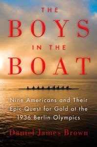 The Boys in the Boat cover; great book for a plane flight