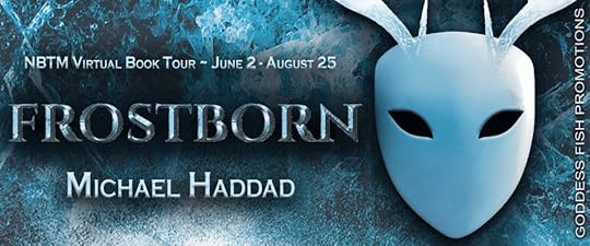 Goddess Fish tour banner for Frostborn by Michael Haddad
