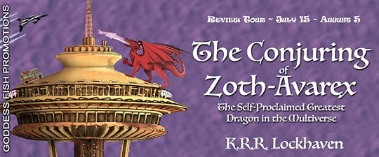 Goddess Fish tour banner for The Conjuring of Zoth-Avarex by K.R.R. Lockhaven