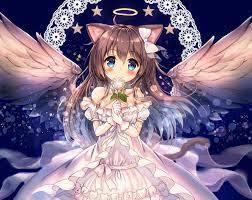 Desktop Wallpaper Cute Anime Girl, Angel Girl, Wings, Hd Image, Picture, Background, D17257