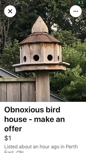 Photo of a very nice bird house with the description Obnoxious bird house - make an offer