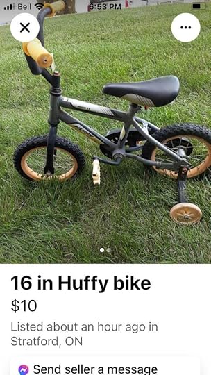 Photo of a child's bicycle with the description Huffy bike