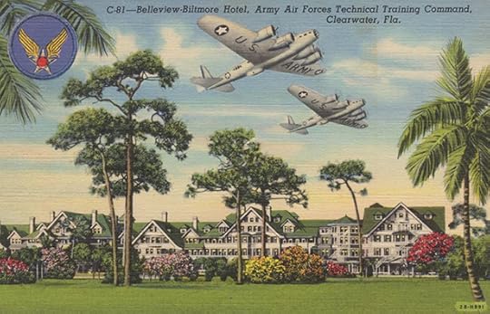 Postcard from WWII illustrating the resort as a training center.