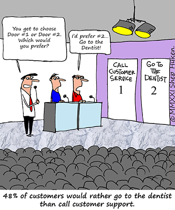 Dentist Versus Customer Support