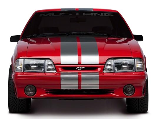 SEC10 Mustang Lemans Stripes; Silver; 8-Inch 26055G79 (79-93 All)