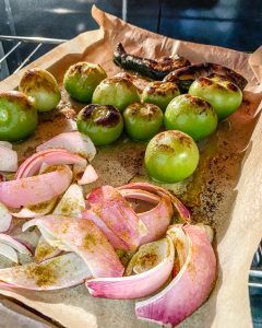 roasted tomatillos