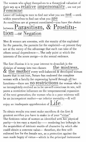 Mina Loy's Feminist Manifesto part two