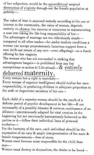 Feminist Manifesto by Mina Loy part 3