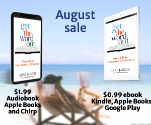 Someone reading in a beach chair. Get the Word out audiobook and ebook images