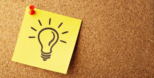 Picture of a light bulb on a cork board to represent bright idea