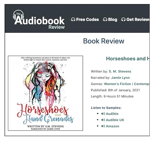 screenshot audiobook review site novel