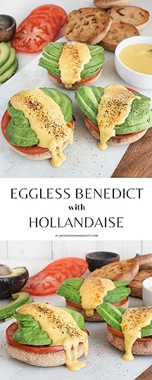 Eggless Benedict with Hollandaise Sauce Pinterest Graphic
